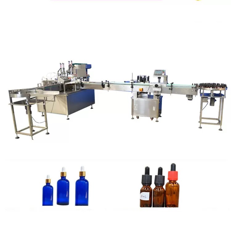 PLC Control Essential Oil pullojen täyttölaite